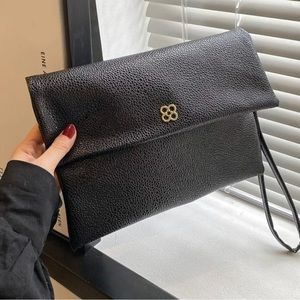 Lucky Clover Black Wristlet NWOT